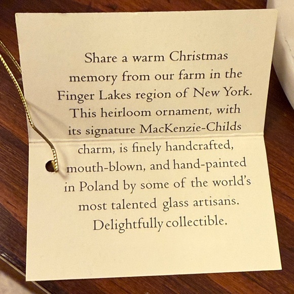 MACKENZIE CHILDS 2024 Crystal Palace Wreath Glass Ornament - Picture 15 of 16